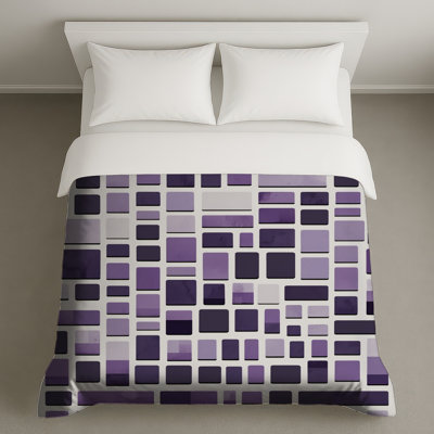 Housses de couette mauves en mosaïque rectangulaire