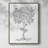 B&W Plant Specimen IV Framed Print - Solid Wood-1168045866