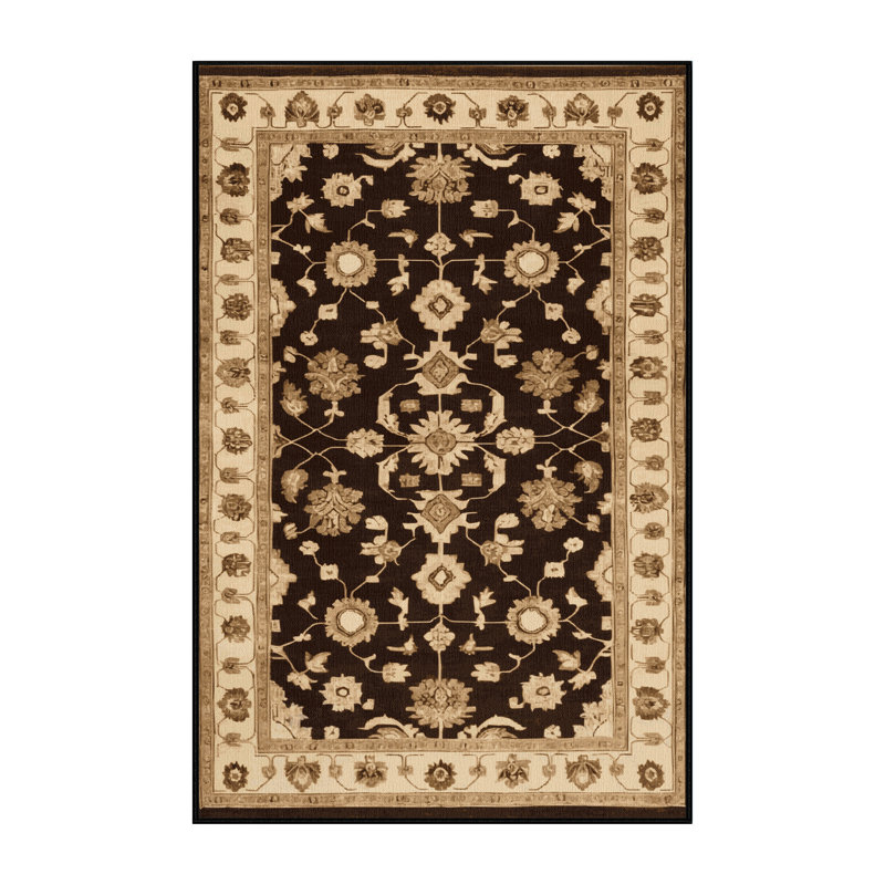 Tapis noir surteint lavable à la machine, Rectangle 2 pi x 3 pi