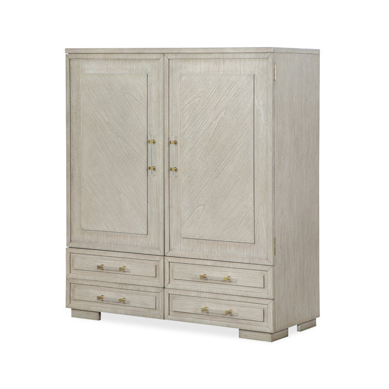 Ensemble de chambre à coucher en bois avec lumières DEL Frese, Roi, 4