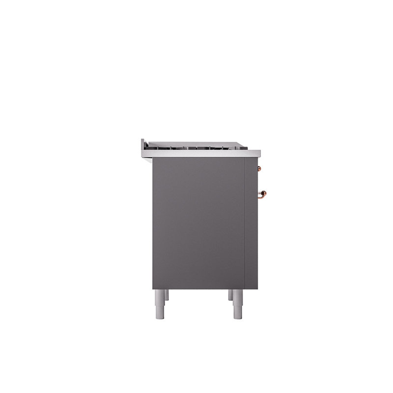 Cuisinière mixte 36 po ILVE Nostalgie II, Gaz naturel, Graphite mat / cuivre