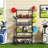 Rolling Freestanding Sports Rack Multi-Use Gym Storage Workout Equipment Organizer
