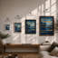 Layered Horizon Modern - Framed Print-597057737-597057586