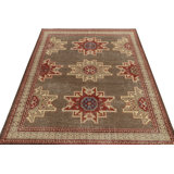 Distressed Homage Hand Knotted Wool Geometric Area Rug