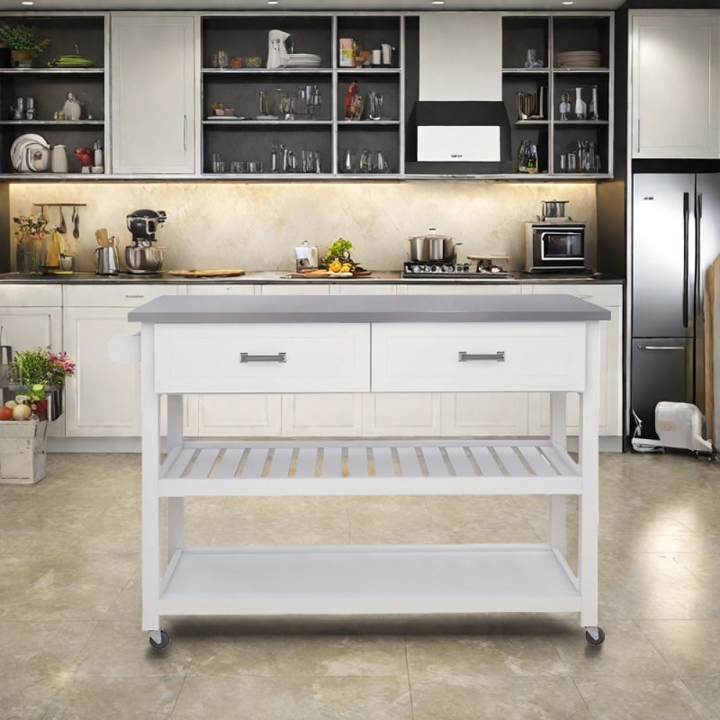 Chariot Kicthen avec plateau en acier inoxydable