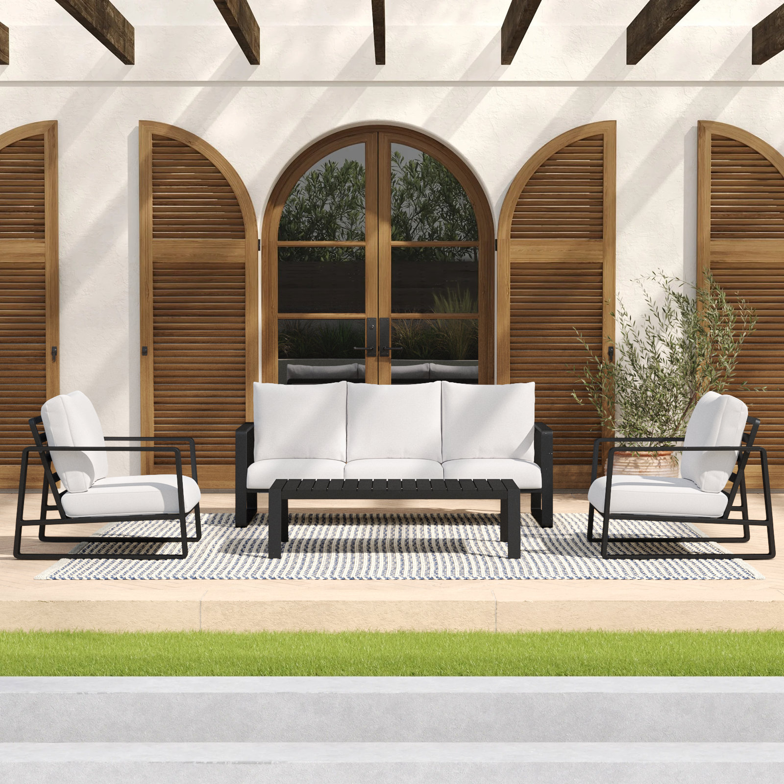 Leanna Outdoor Seating Group with Cushions, 2, No