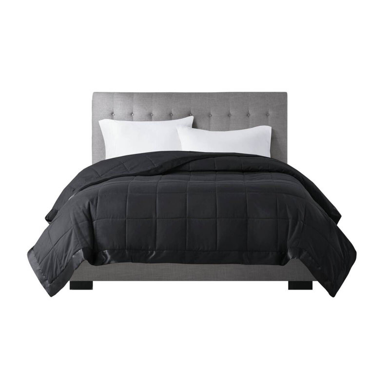 Lightweight Down Alternative Blanket 90.0"L x 108.0"W Black 1 Pack Polyester King
