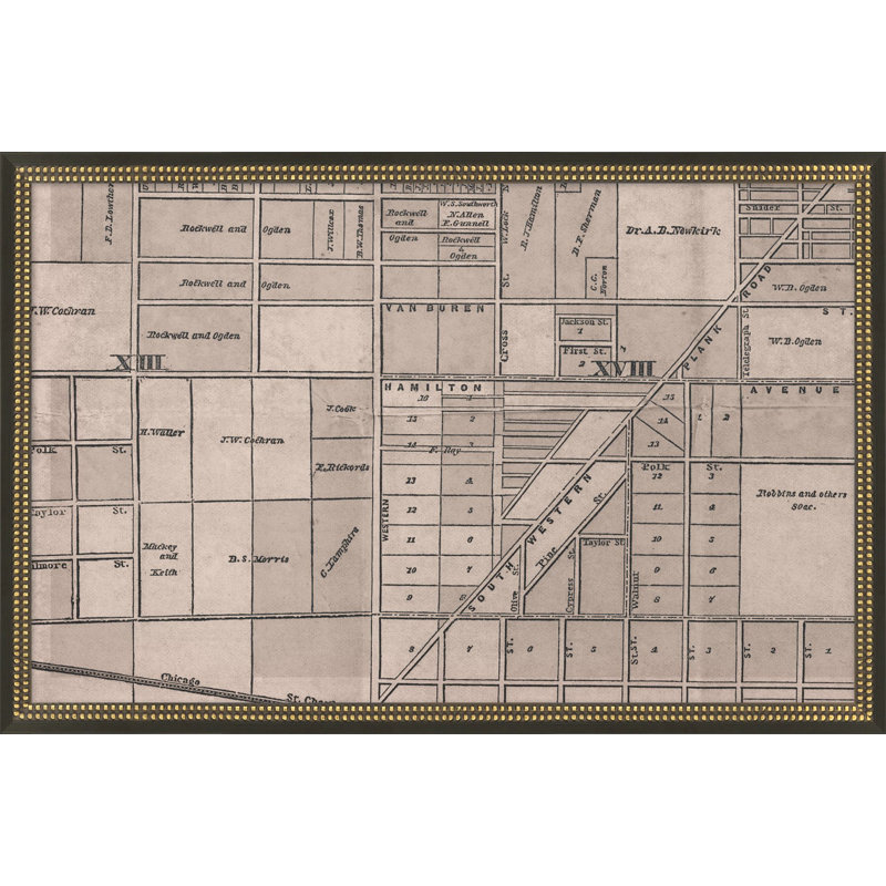 Chicago Vintage Grid Map " Chicago Vintage Grid Map G "