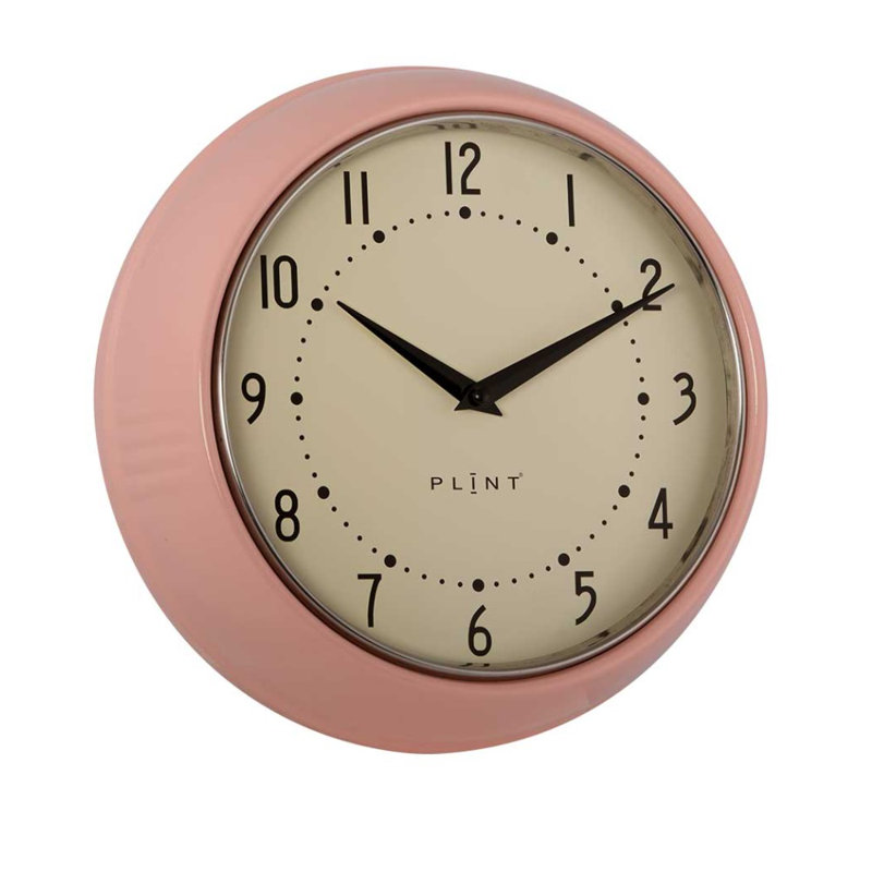 Metal Wall Clock, Pink