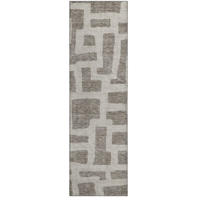 Premium Machine Washable Prisco Taupe Rug