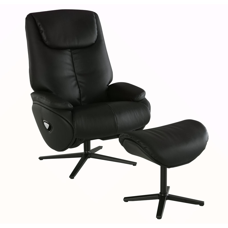 Fauteuil d'appoint pivotant avec repose-pieds Motion