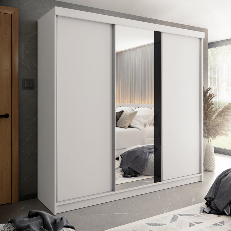 Caeleigh Wardrobe, White/Black