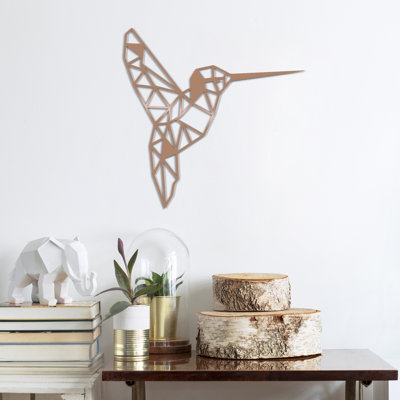 Elegant Decorative Metal Wall Accessory, Copper Finish, 17.3 x 17.3 inches | 100% Metal Construction, Thickness: 0.06 inches | Easy Wall Mounting with Built-in Hanger, Perfect for Home Decor & Modern Interiors