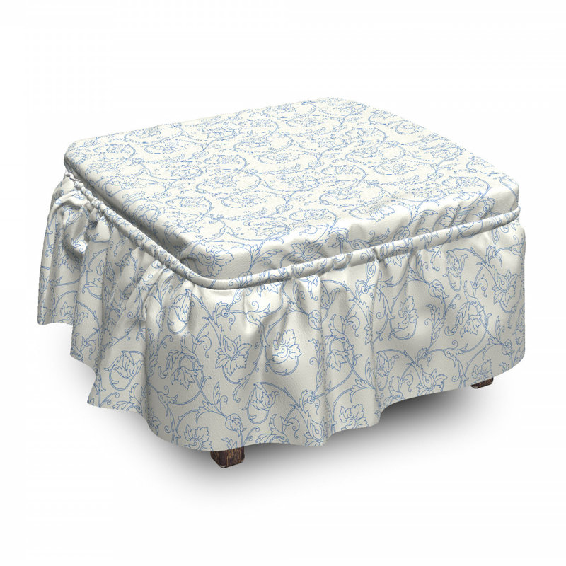 Box Cushion Ottoman Slipcover