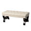Luxueux repose-pieds capitonné classique avec coutures en losanges et pieds semi-circulaires modernes pour une décoration intérieure élégante-1324451854