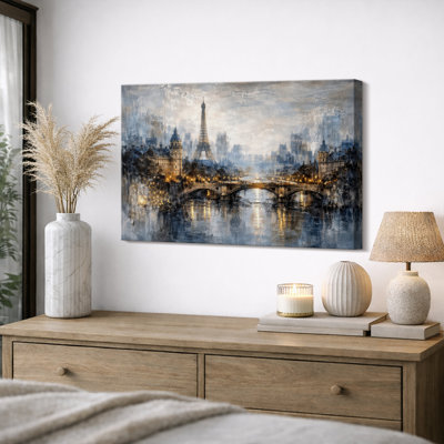 Illustration de paysage urbain de Paris Tour Eiffel, architecture européenne, photos de salon, impression sur toile encadrée