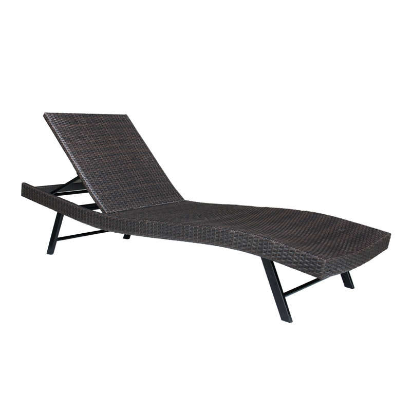Artorias 76" Long Reclining Single Chaise, Dark Brown