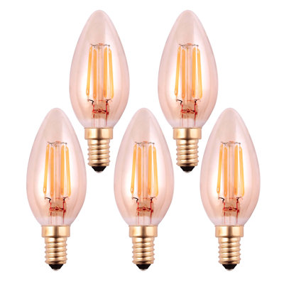 4W E14 Dimmable LED Candle Light Bulb Amber