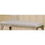 Banc de style transitionnel 1Pc avec coussin en flanelle et boutons en gris argenté pour salle à manger, structure en bois massif, hauteur de 20,42 po, banc, coussin, siège, gris