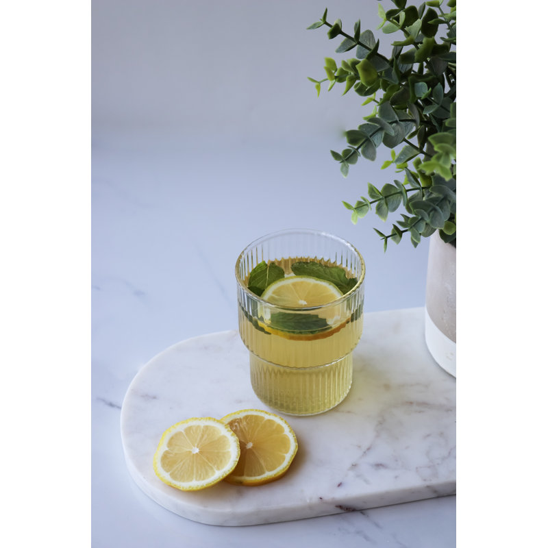 Tasse en verre à rayures verticales Minimalist - 10 oz