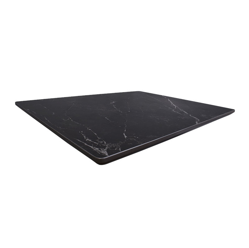 30"x48" Sintered Stone Table Top in Black, Black, 0.88" H x 48" L x 30" W