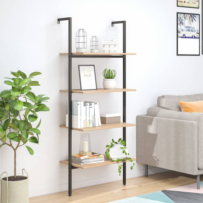 Casselman 152.5cm H x 64cm W Steel Bookcase, Light Brown