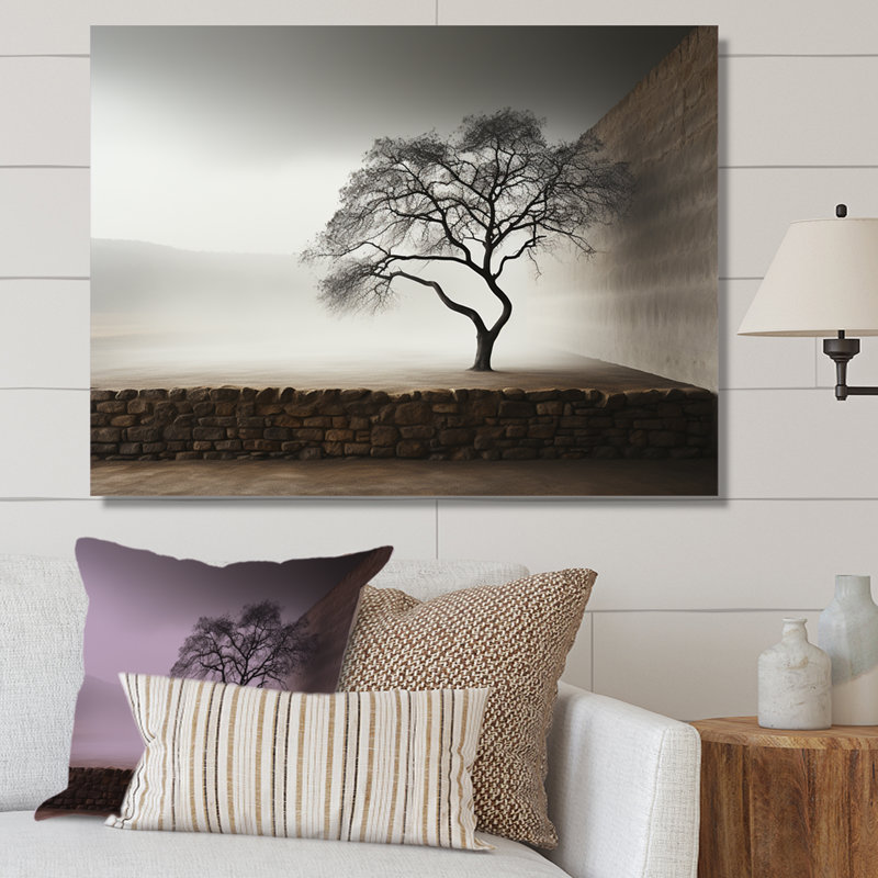 Minimalisme, photographie d'un arbre de sérénité sur toile, H 30 po x l 40 po x P 1,5 po, Toile tendue