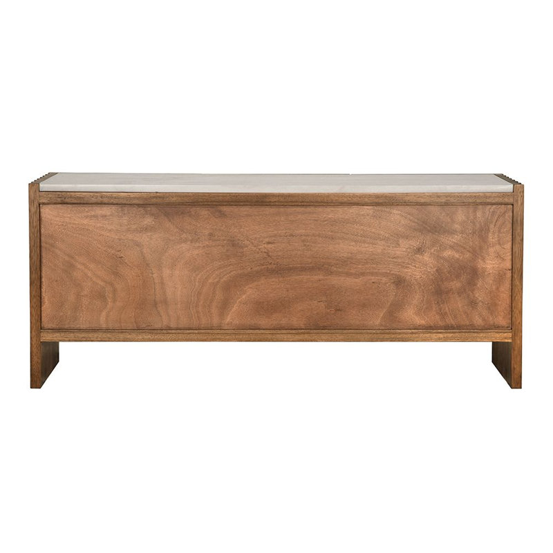 Gauss 72'' W Solid Wood Sideboard, Dark Walnut