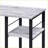 Desks, Antique White &amp; Black 2-Shelf Rectangular Writing Desk with Metal Base | Wood+Metal