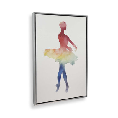 Silhouette arc-en-ciel aquarelle ballet III