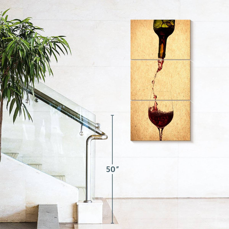 «Versing Wine», reproduction sur toile, H 30 po x l 62 po x P 1,25 po