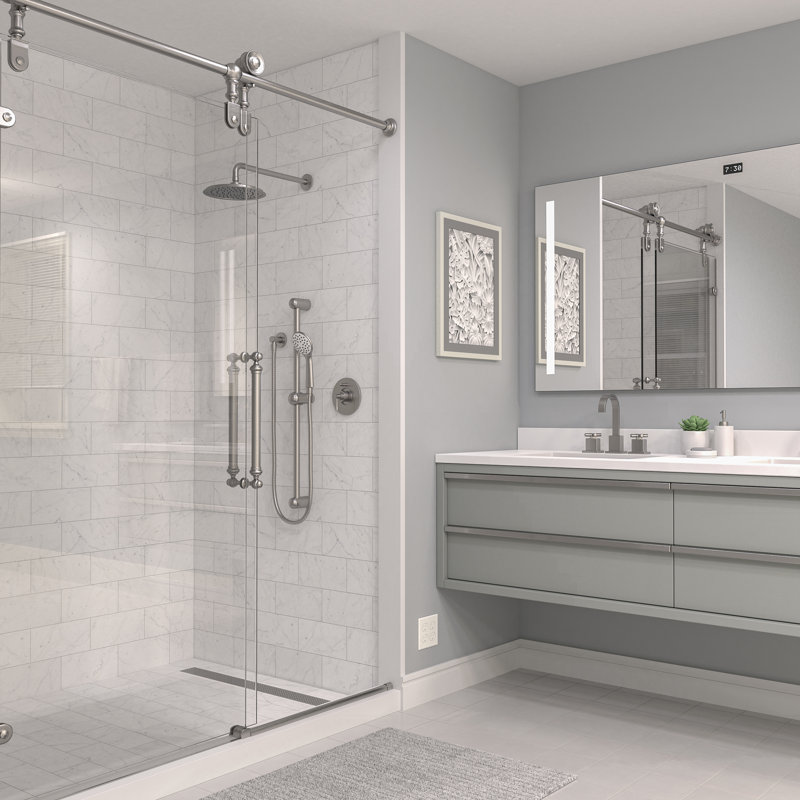 Grille carrée pour drain de douche Designline, Acier inoxydable, 32"