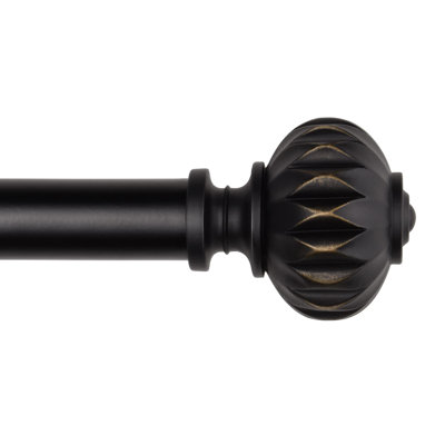 Dennielle Matte Black Curtain Track/Rail