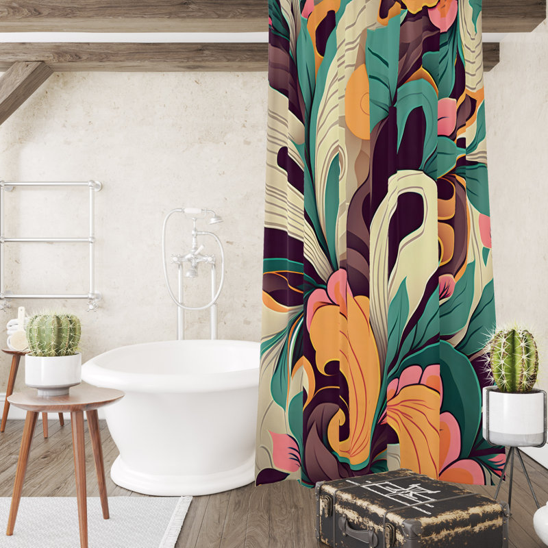 Talarico Shower Curtain, 74" H x 71" W