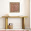 Console moderne avec structure de forme géométrique et grain de bois-1150229598
