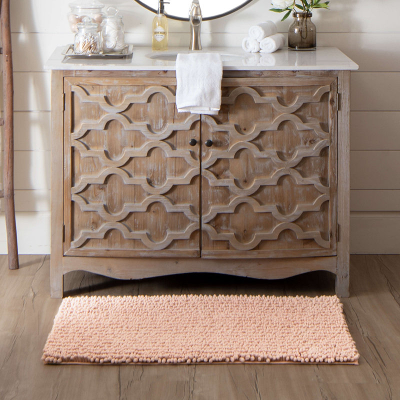 Tapis de bain antidérapant Tamayo, Rosé, L 20 po x L 34 po