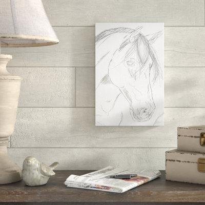«Horse Sketch», reproduction de dessin sur toile
