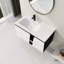 Meuble-lavabo flottant mural avec lavabo simple et porte d'armoire à fermeture en douceur-1463845056