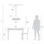 Luminaire suspendu cylindrique à 4 lumières 