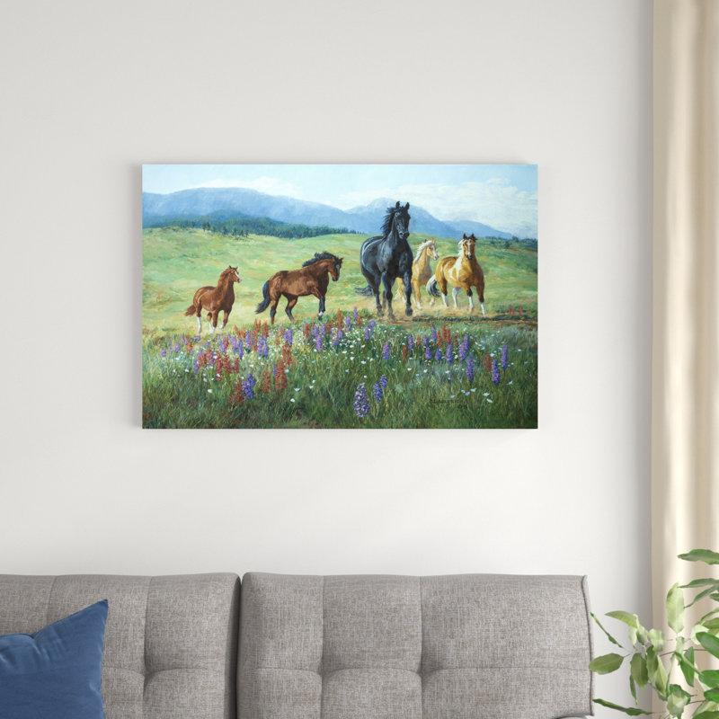 Sentier de fleurs sauvages, H 24 po x l 36 po x P 1,25 po