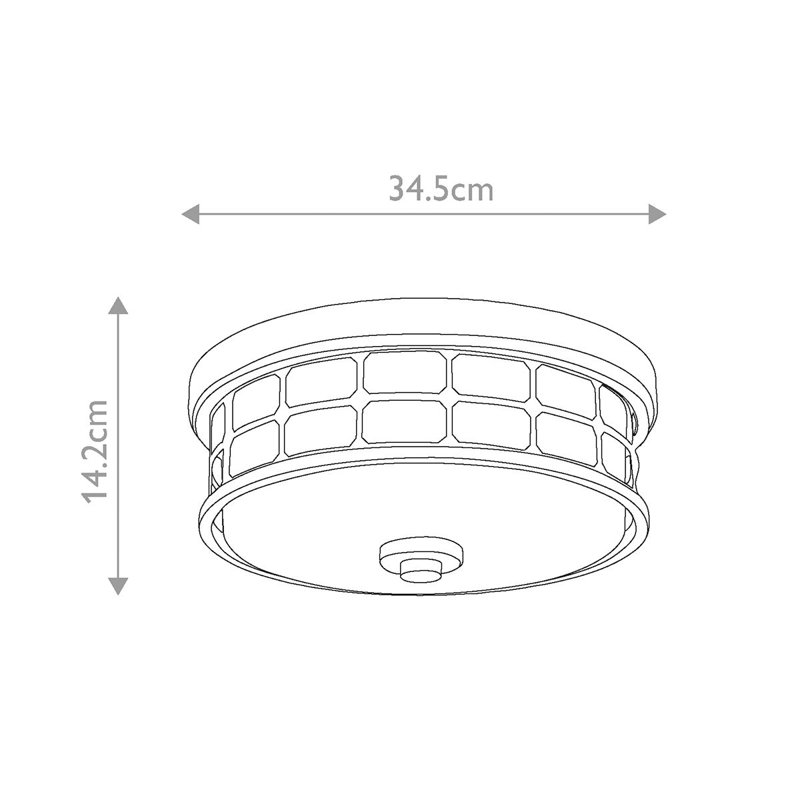 Pakswith Glass Flush Mount