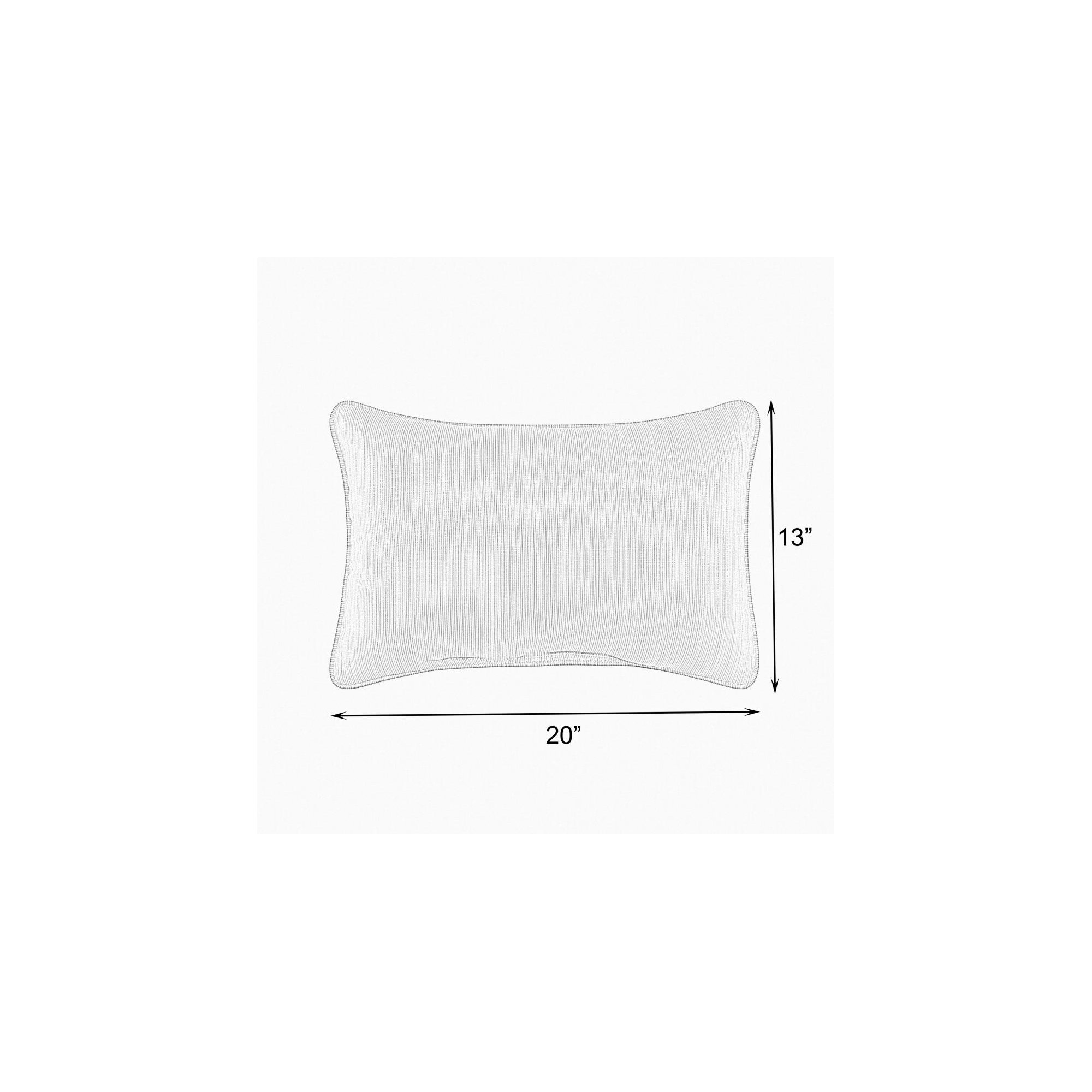 Furston Striped Indoor/Outdoor Lumbar Throw Pillow, White/Indigo, 13" x 20"
