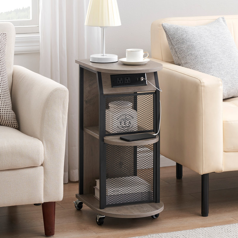 Rardin End Table, Gray/Black