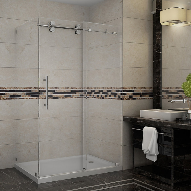Langham 48" x 77.5" Rectangle Sliding Shower enclosure, Right