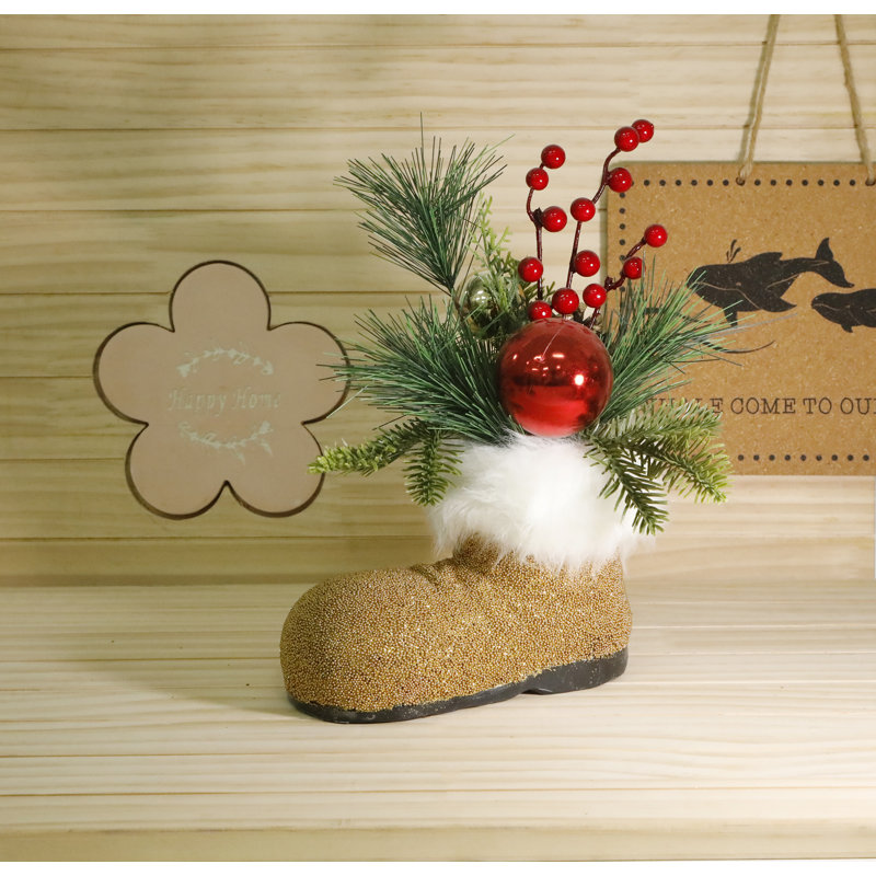 Botte de Noël perlée H 8,5 po x 12 po Xmas Mix