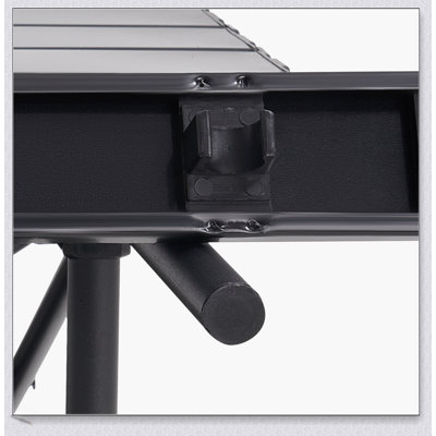 Table de camping pliante portative avec hauteur réglable et cadre en aluminium léger pour pique-nique en plein air