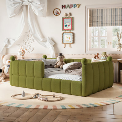 Lit double tapissier Montessori
