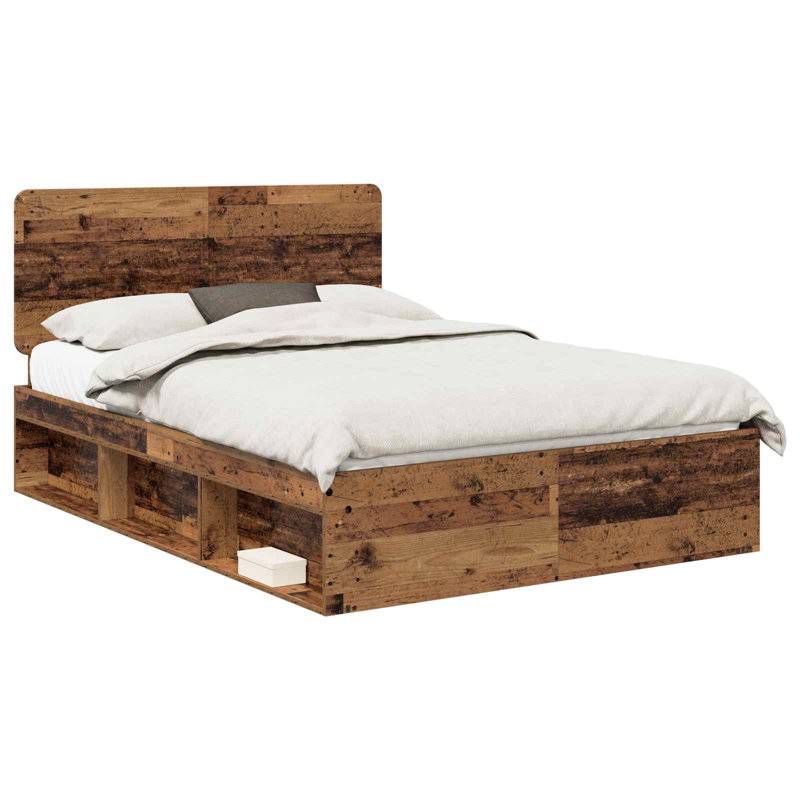 Solid Wood Bed Frame, Kingsize (5'), Old Wood