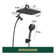 Adjustable 12" Rectangular High Pressure Dual Shower Head with 8-Spray Handheld Shower