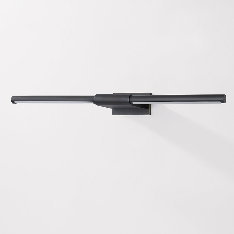 Lampe pour tableau 1 lumière Jerome, Bronze vieilli, H 3 po x l 30 po x P 6,75 po